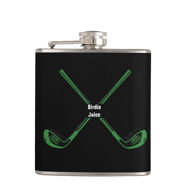 Anpassningsbar Birdie Juice Flask - Funny Golf Gif Fickplunta (Framsidan)