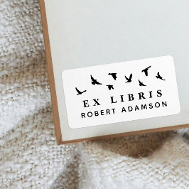 Anpassningsbar Birds Personal Bibliotek Ex Libris  Adressetikett