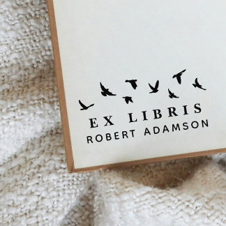 Anpassningsbar Birds Personal Bibliotek Ex Libris  Självfärgande Stämpel