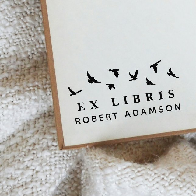 Anpassningsbar Birds Personal Bibliotek Ex Libris  Självfärgande Stämpel (Skapare uppladdad)