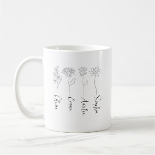 Anpassningsbar Birth Month Flower Plant Älskare Gi Kaffemugg