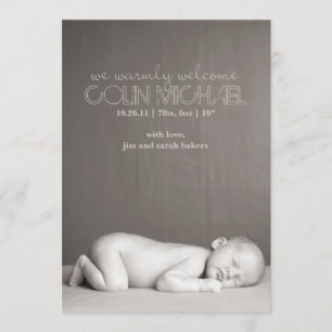 Anpassningsbar Birth Notice Meddelande
