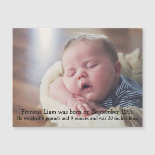 Anpassningsbar Birth Notification Magnet