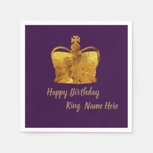 Anpassningsbar Birthday Cocktail Napkin Pappersservett (Framsidan)