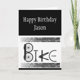 Anpassningsbar Birthday Graffiti Bike Parts Däck T Kort