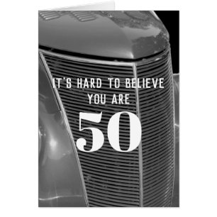 anpassningsbar Birthday humor klassisk bil för per Hälsningskort