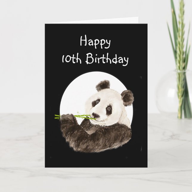 Anpassningsbar Birthday Namn Panda, Cute Animal Kort (Framsida)