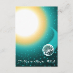 Anpassningsbar Birthday Orbit runt Sol Inbjudningar