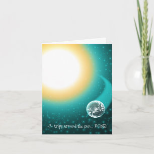 Anpassningsbar Birthday Orbit runt Sol Kort