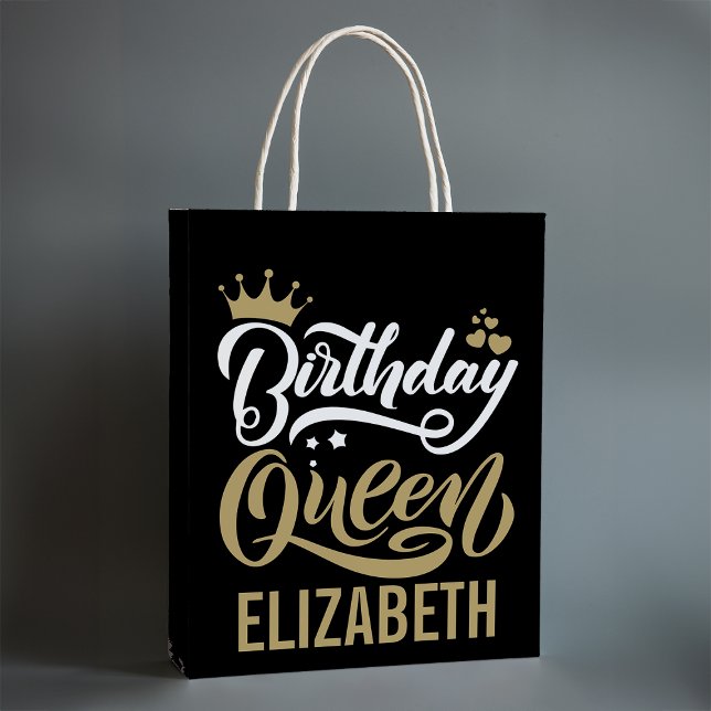 Anpassningsbar Birthday Queen Black och Guld Perso (Skapare uppladdad)
