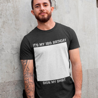 Anpassningsbar Birthday Sign My T-Shirt