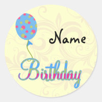 Anpassningsbar Birthday Stickers