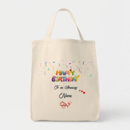 Anpassningsbar Birthday Tote Bag - Unik gåva åt he Tygkasse