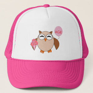 Anpassningsbar Birthday Uggla Hat Truckerkeps