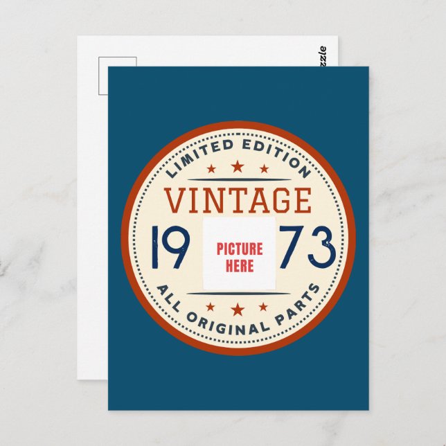 ANPASSNINGSBAR BIRTHDAY YEAR BEGRÄNSAD EDITION VYKORT (Fram/baksida)