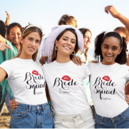 Anpassningsbar Biting Läppar Bride Bachelorette Pa T Shirt