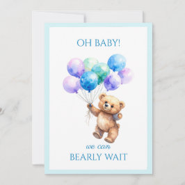 Anpassningsbar Björnballonger Inbjudningar