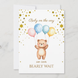 Anpassningsbar Björnballonger Inbjudningar