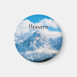 Anpassningsbar Blå himmel med Heavens text namn Magnet