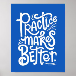 Anpassningsbar blå övning gör bättre affisch