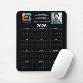 Anpassningsbar Black 2026 Company Calendar Busines Musmatta