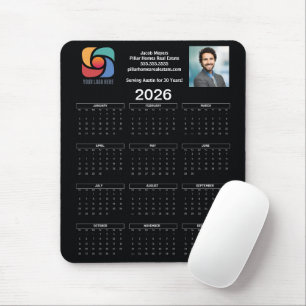 Anpassningsbar Black 2026 Company Calendar Busines Musmatta