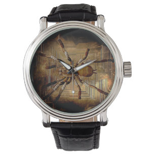 Anpassningsbar Black and Brown Creepy Crawly Spide Armbandsur