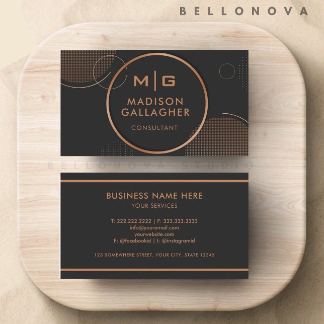 Anpassningsbar Black and Guld Coffee Brown Profess Visitkort (Custom Black And Gold Coffee Brown Professional Business Card)