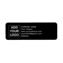 Anpassningsbar Black and White Business Company Lo Returadress Etikett
