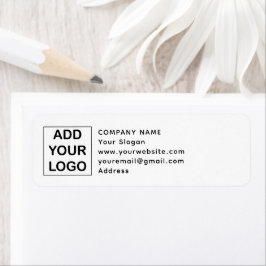 Anpassningsbar Black and White Business Company Lo Returadress Etikett
