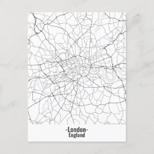 Anpassningsbar Black and White Minimalist London C Vykort
