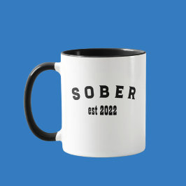 Anpassningsbar Black and White Sober Minimalist Co Två-Tonad Mugg