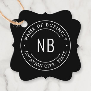 Anpassningsbar Black Business Company Namn Gåvor Etiketter