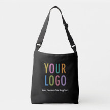 Anpassningsbar Black Crossbody Tote Bag med Busine