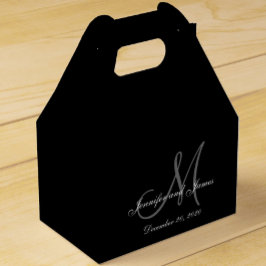 Anpassningsbar Black Färgad Monogram-favoritruta f Presentaskar