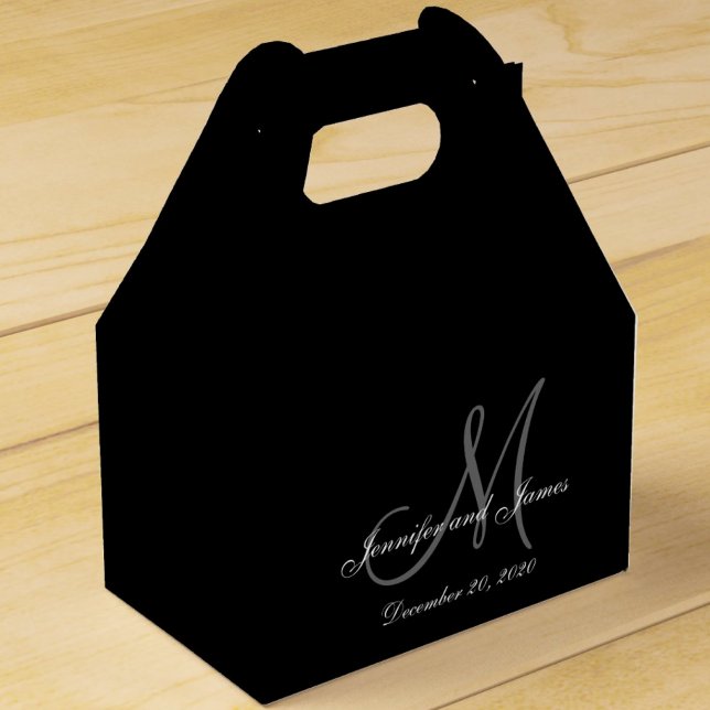 Anpassningsbar Black Färgad Monogram-favoritruta f Presentaskar (Skapare uppladdad)