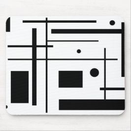 Anpassningsbar Black Geometric Shapes Mouse Pad Musmatta