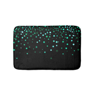 Anpassningsbar Black Grönt Glitter Konfetti-Person Badrumsmatta