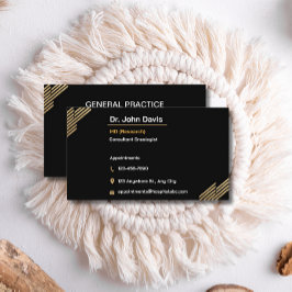 Anpassningsbar Black Guld Modern Minimalist Profes Visitkort