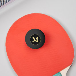 Anpassningsbar Black Guld Monogrammed Bord tennis  Pingisboll