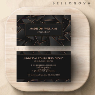 Anpassningsbar Black Guld Mörk Brown Professionell Visitkort