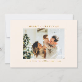 Anpassningsbar Black Guld Ornaments Art Photo jul Julkort