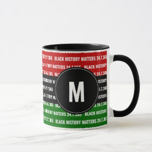 Anpassningsbar BLACK HISTORY Monogram Mugg