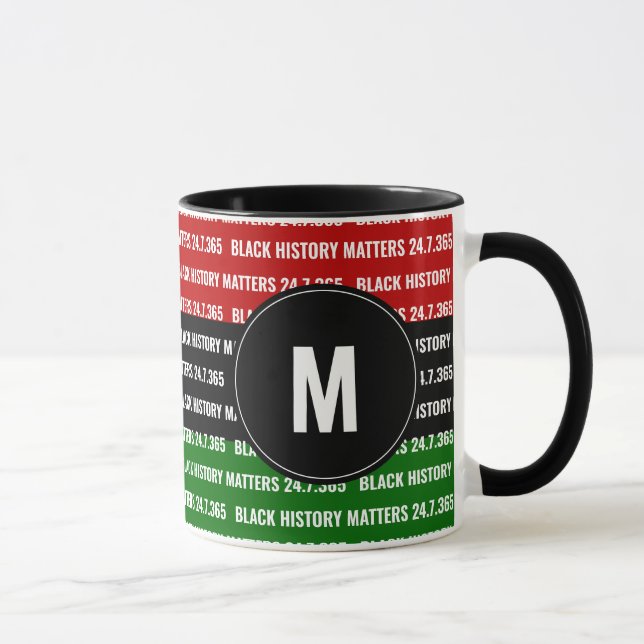 Anpassningsbar BLACK HISTORY Monogram Mugg (Höger)