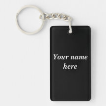 Anpassningsbar Black Keychain - Personlig Namn Gif
