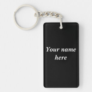 Anpassningsbar Black Keychain - Personlig Namn Gif Nyckelring