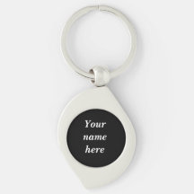 Anpassningsbar Black Keychain - Personlig Namn Gif