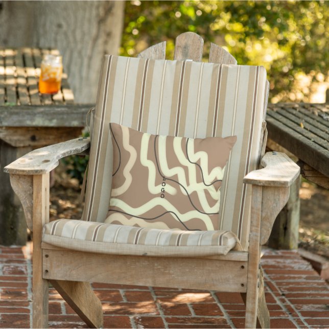 anpassningsbar BLACK mandala monogram lägg till di Kudde (Stol)