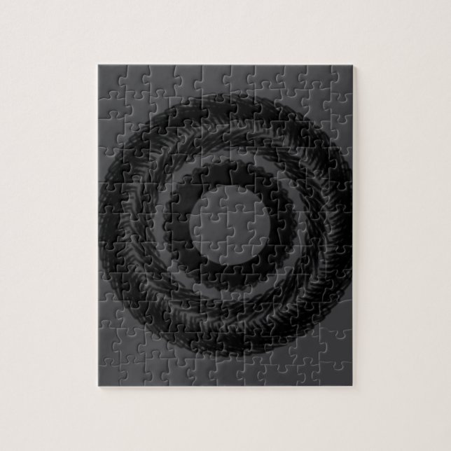 anpassningsbar BLACK mandala monogram lägg till di Pussel (Vertikal)