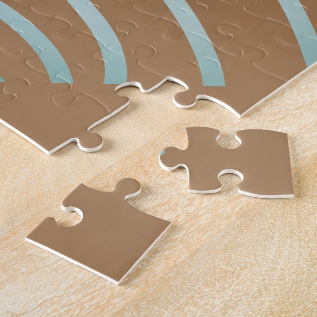 anpassningsbar BLACK mandala monogram lägg till di Pussel (Sidan)